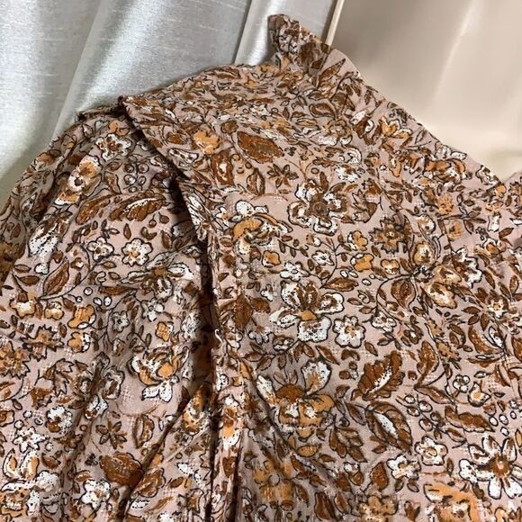 Universal Thread size medium women's  mauve  floral prairie blouse - Picture 3 of 7